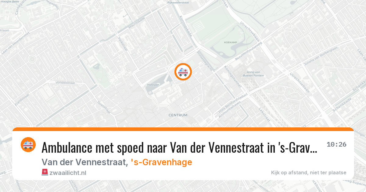 Ambulance met spoed naar Van der Vennestraat in 's-Gravenhage — 27 jan 2026