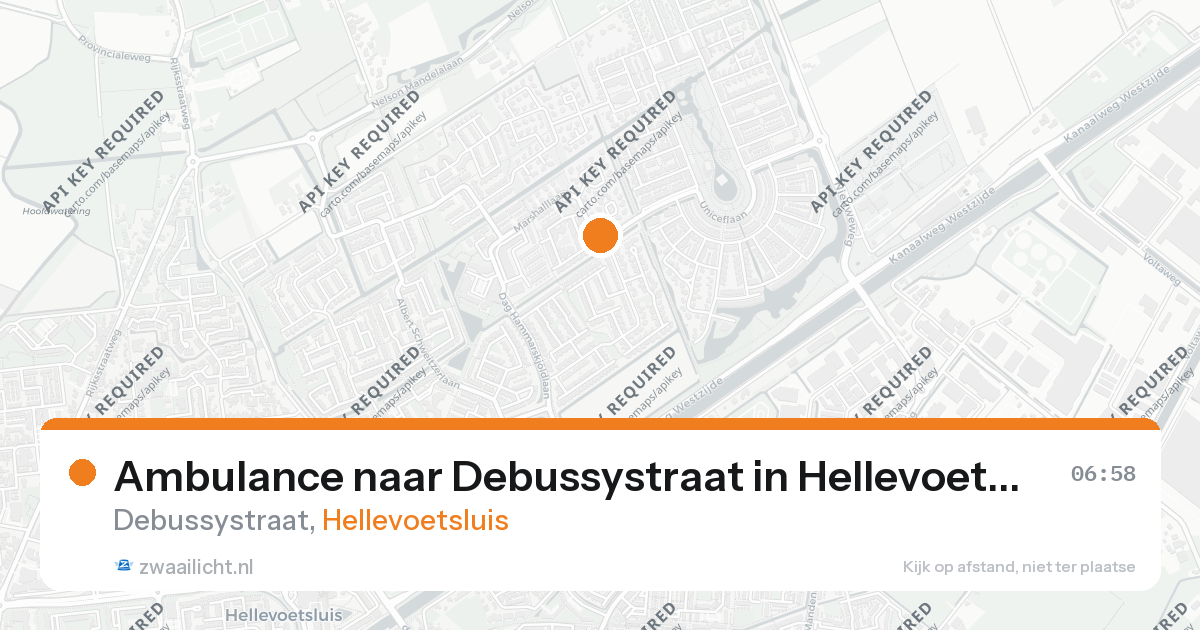 Ambulance naar Debussystraat in Hellevoetsluis — 16 jul 2026
