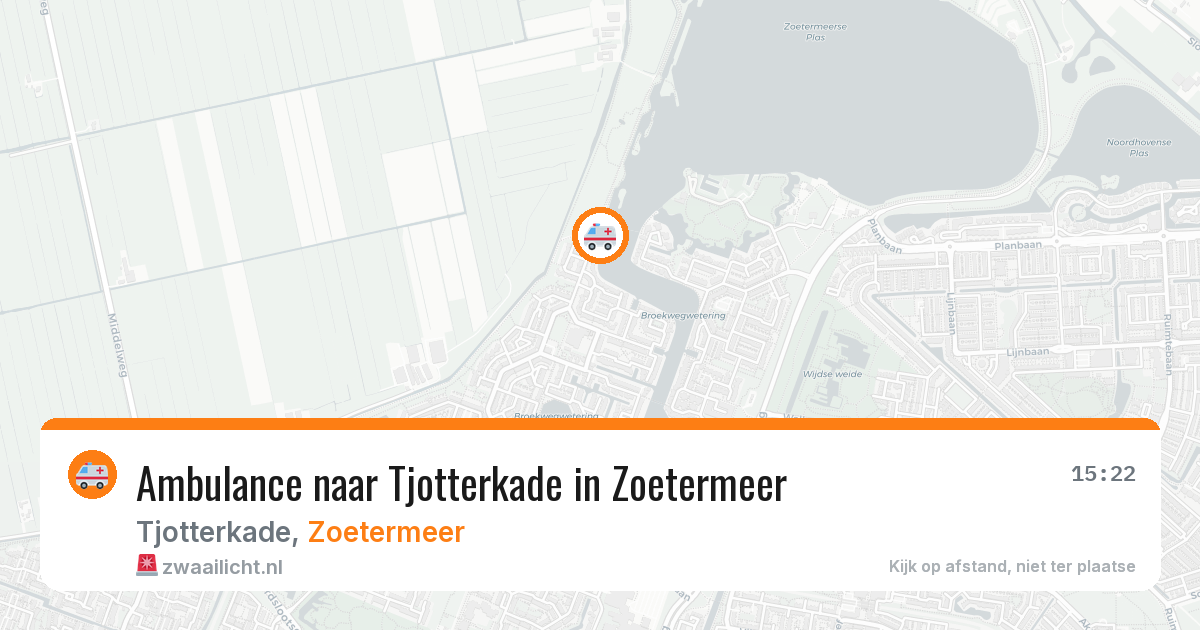 Ambulance naar Tjotterkade in Zoetermeer — 26 mei 2026