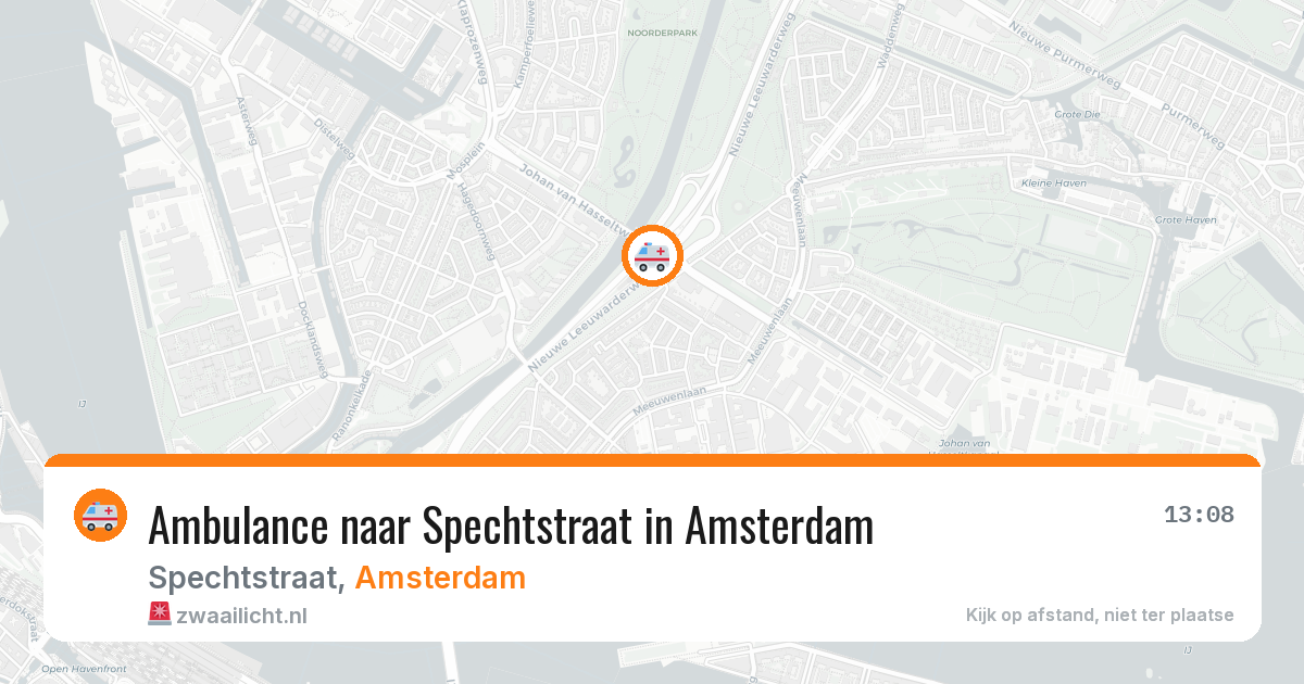 Ambulance naar Spechtstraat in Amsterdam — 29 mei 2026