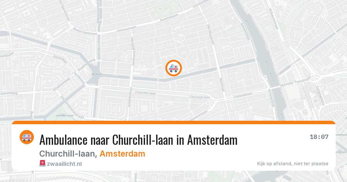 Ambulance naar Churchill-laan in Amsterdam — 6 jun 2026