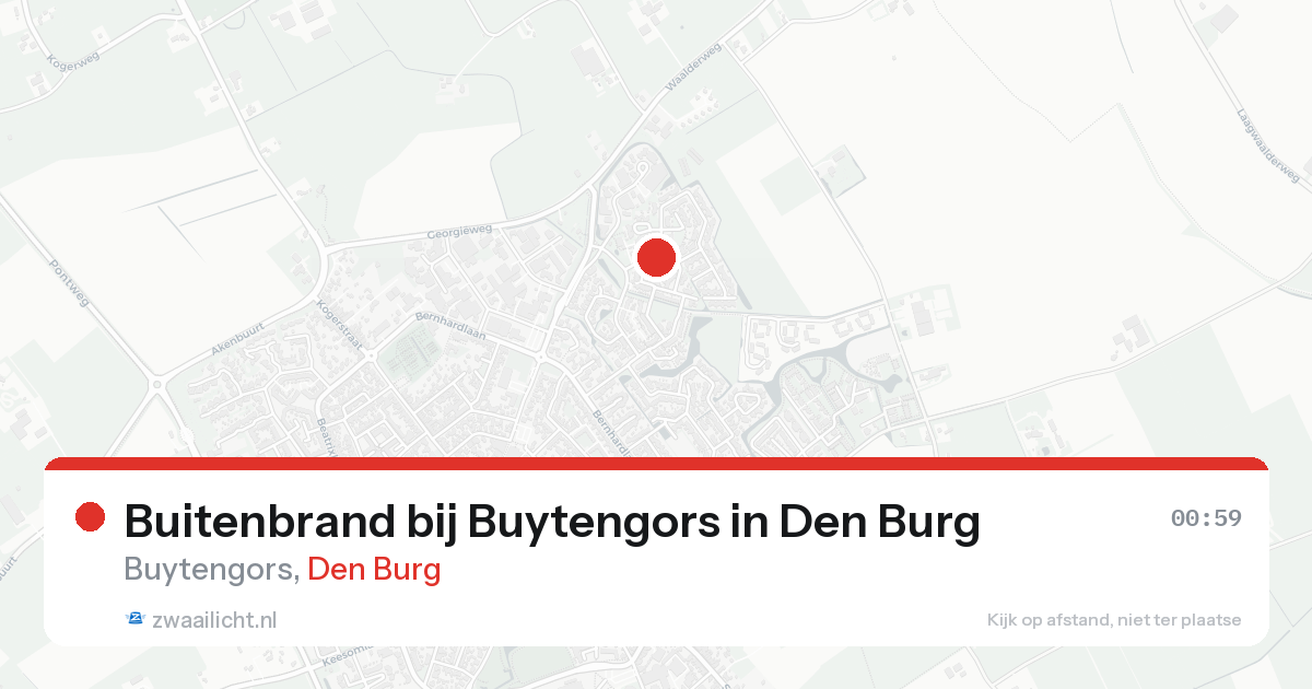 Buitenbrand bij Buytengors in Den Burg — 30 mei 2026