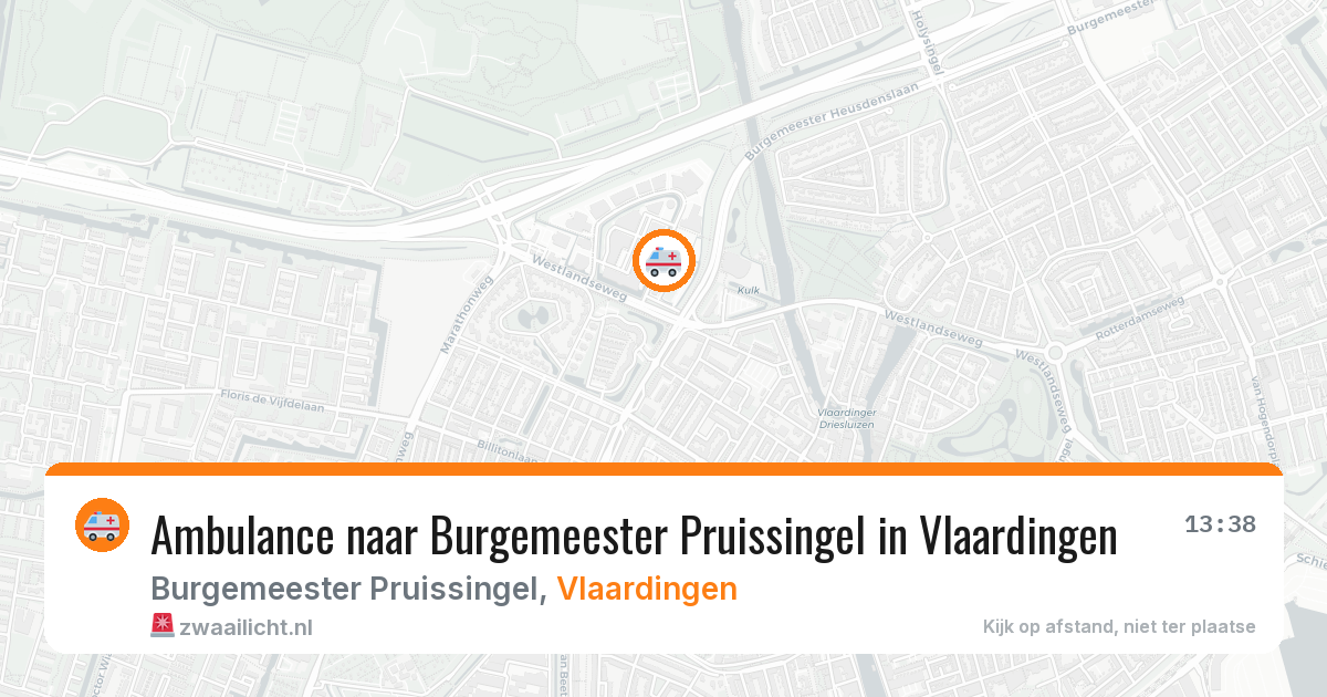 Ambulance naar Burgemeester Pruissingel in Vlaardingen — 3 aug 2026