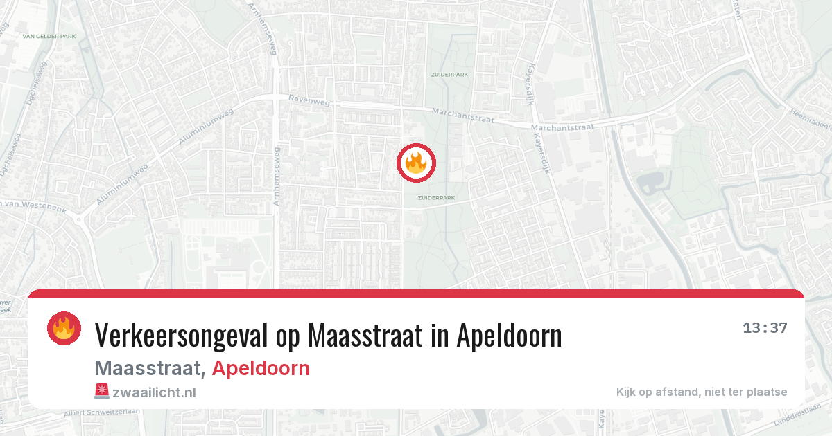 Verkeersongeval op Maasstraat in Apeldoorn — 30 apr 2026