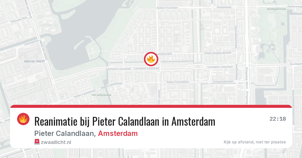 Reanimatie bij Pieter Calandlaan in Amsterdam — 21 jul 2026
