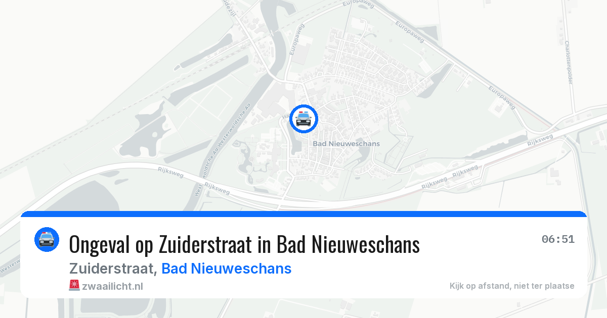 Ongeval op Zuiderstraat in Bad Nieuweschans — 20 jan 2026