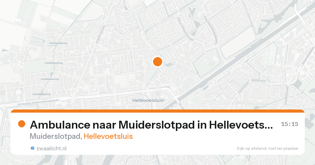 Ambulance naar Muiderslotpad in Hellevoetsluis — 30 jun 2026