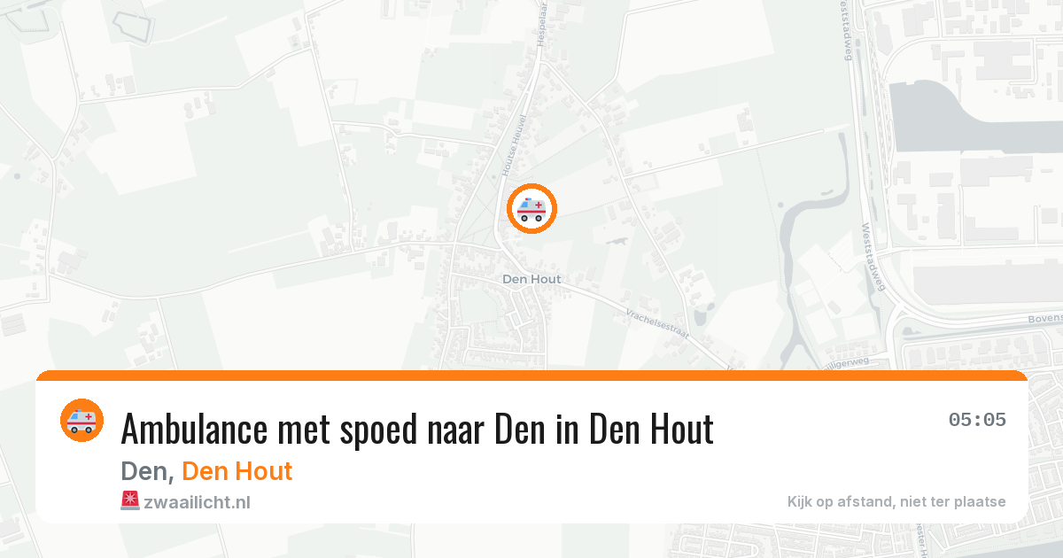 Ambulance met spoed naar Den in Den Hout — 4 mei 2026