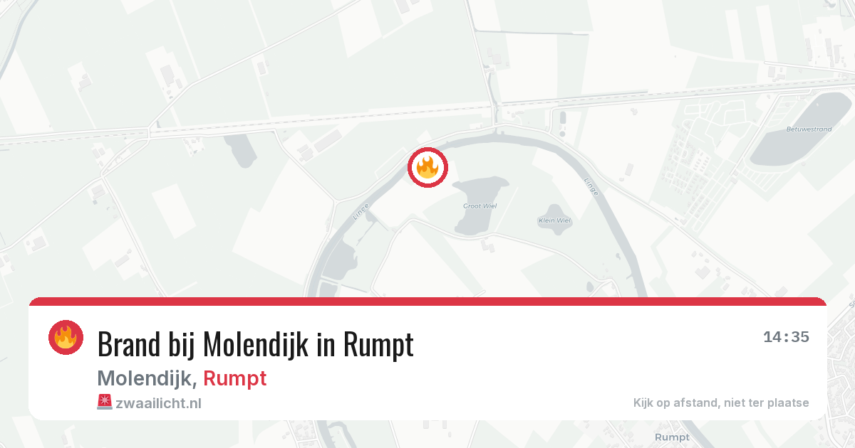 Brand bij Molendijk in Rumpt — 7 aug 2026