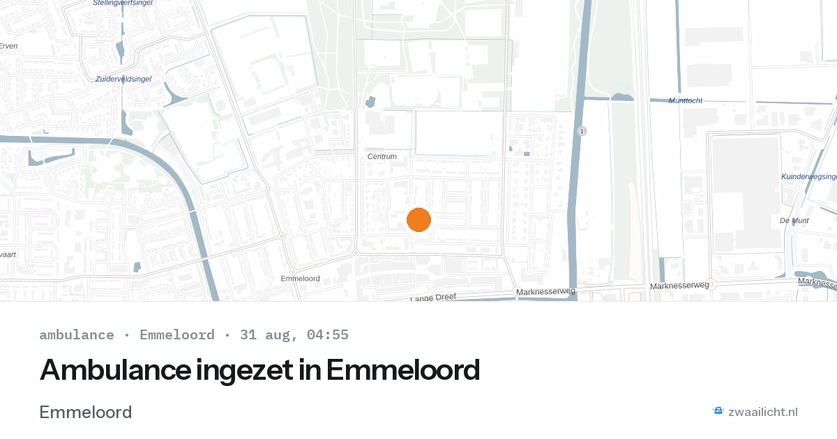 Ambulance ingezet in Emmeloord — 31 aug 2026