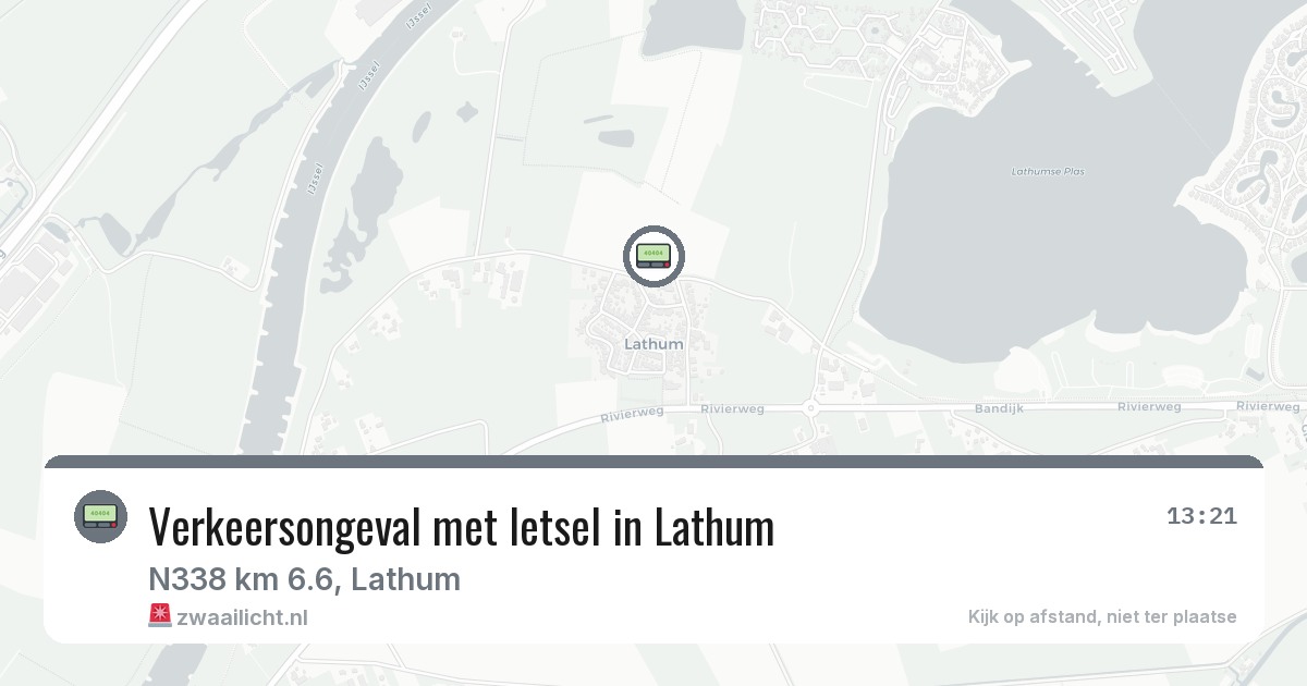 Verkeersongeval met letsel in Lathum — 25 mei 2026