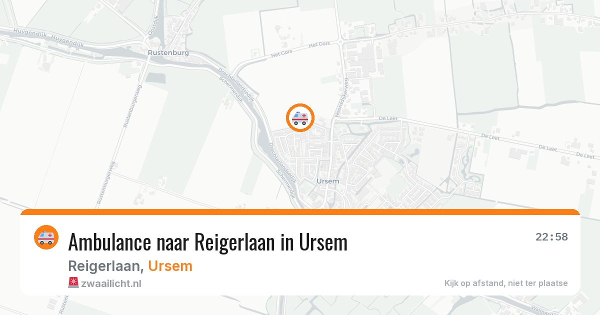 Ambulance naar Reigerlaan in Ursem — 30 jul 2026