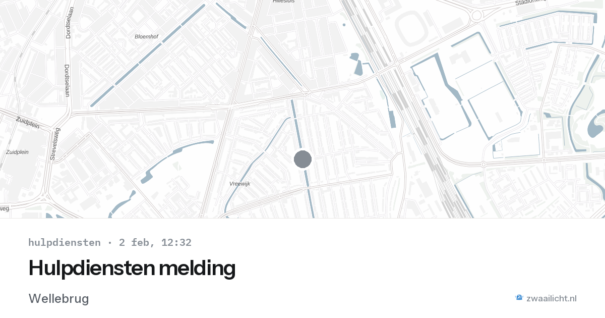 Hulpdiensten melding — 2 feb 2026