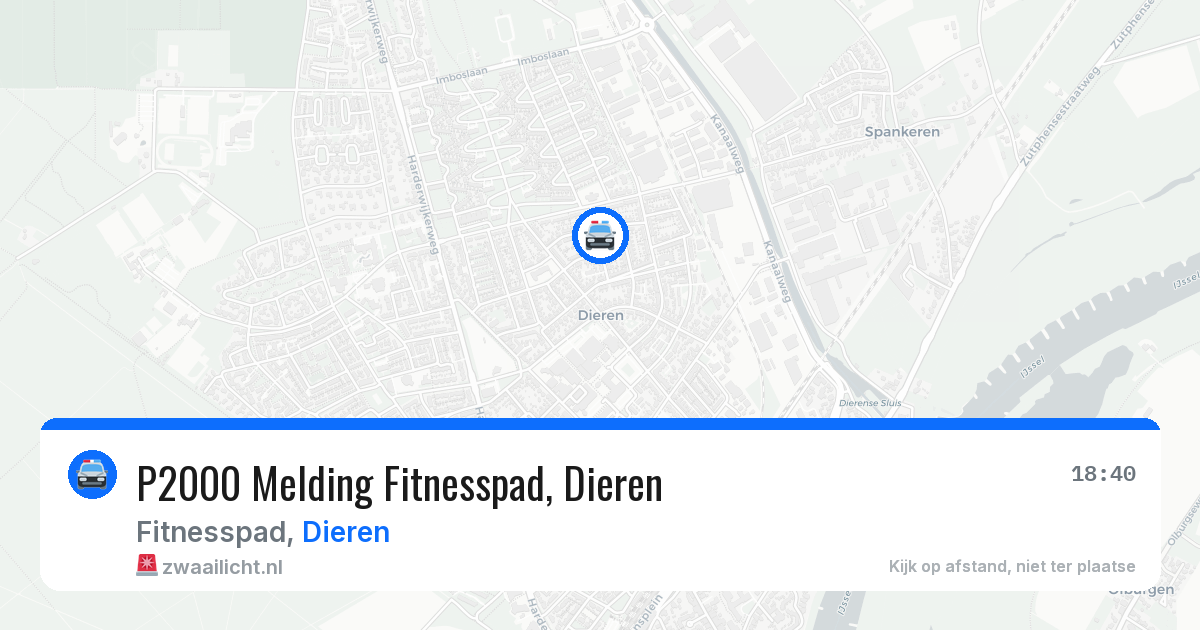 P2000 Melding Fitnesspad, Dieren — 9 jun 2026