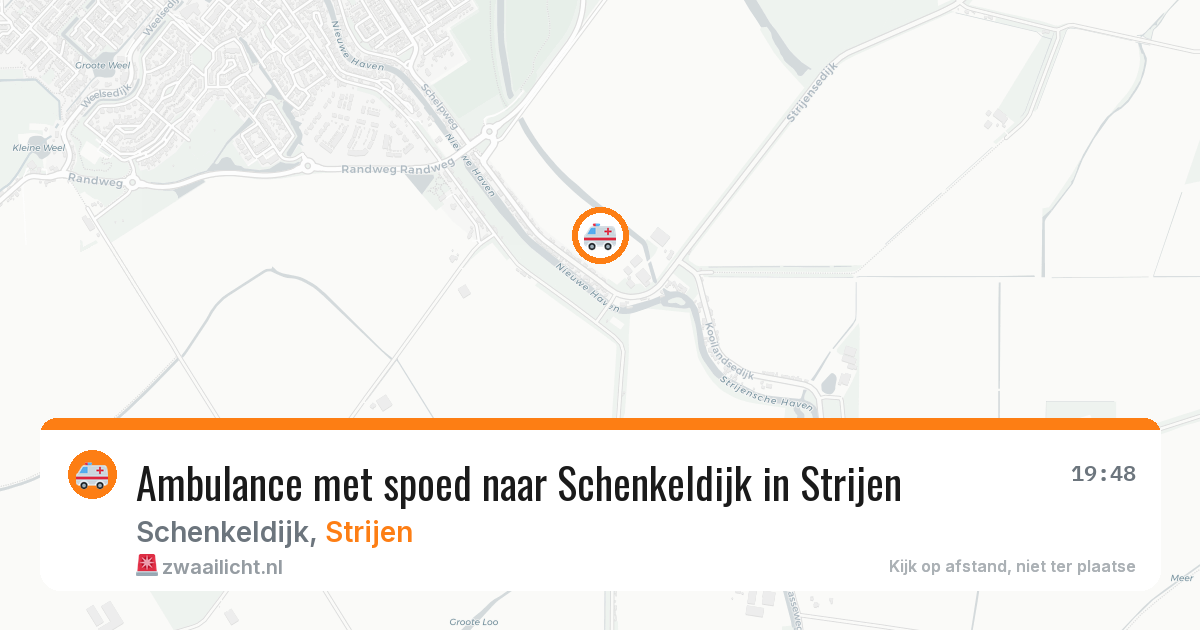 Ambulance met spoed naar Schenkeldijk in Strijen — 22 mei 2026