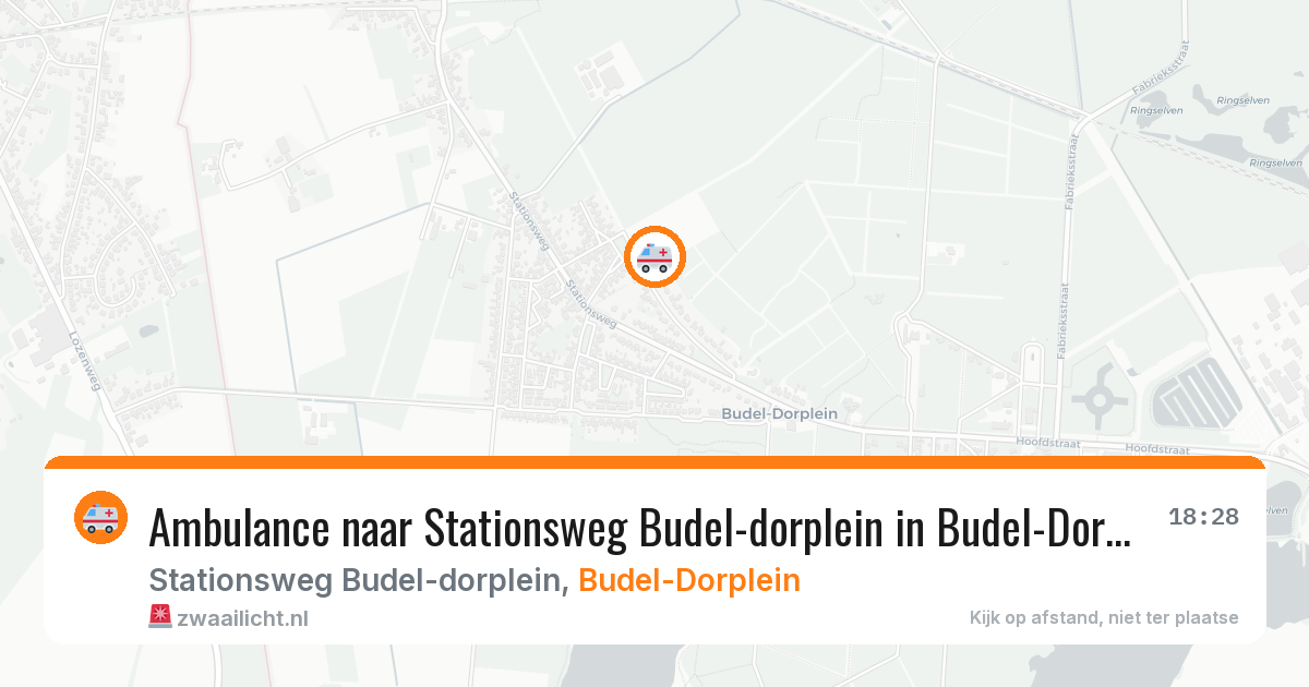 Ambulance naar Stationsweg Budel-dorplein in Budel-Dorplein — 27 jun 2026