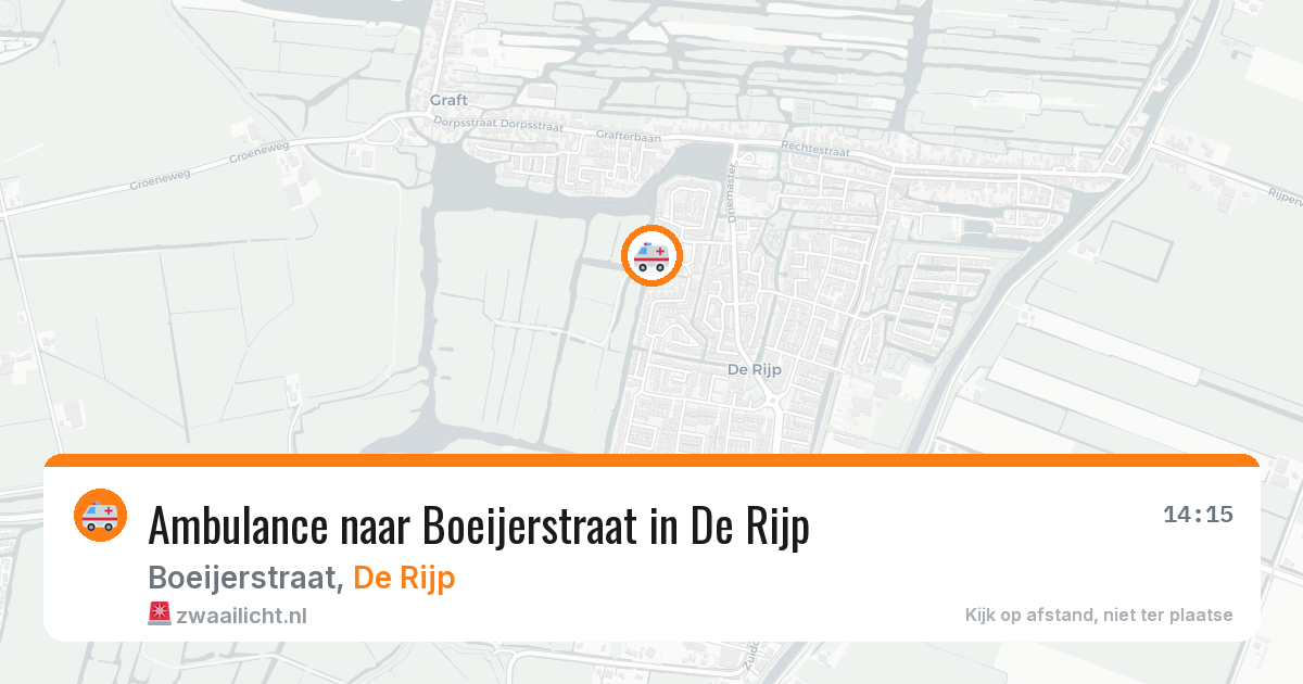 Ambulance naar Boeijerstraat in De Rijp — 15 jun 2026