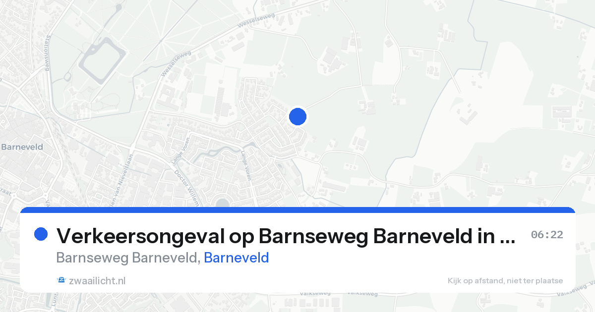 Verkeersongeval op Barnseweg Barneveld in Barneveld — 17 aug 2026