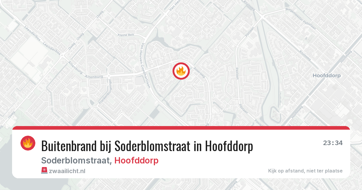 Buitenbrand bij Soderblomstraat in Hoofddorp — 28 apr 2026