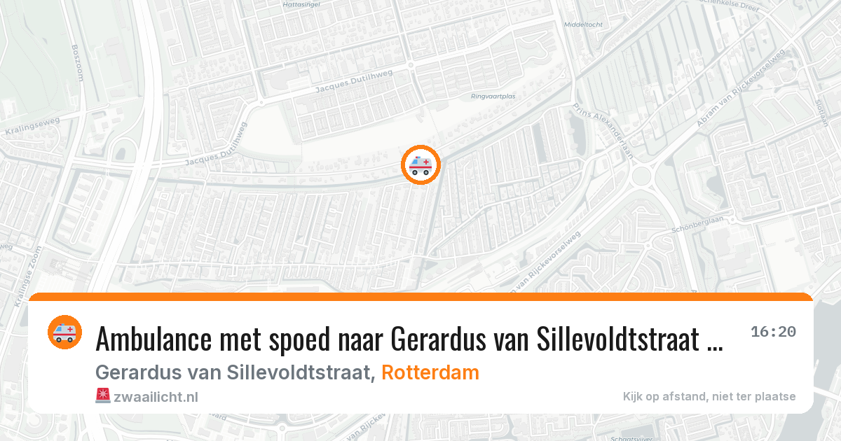 Ambulance met spoed naar Gerardus van Sillevoldtstraat in Rotterdam — 30 mrt 2026