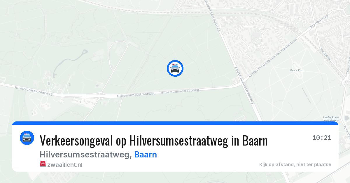Verkeersongeval op Hilversumsestraatweg in Baarn — 27 apr 2026