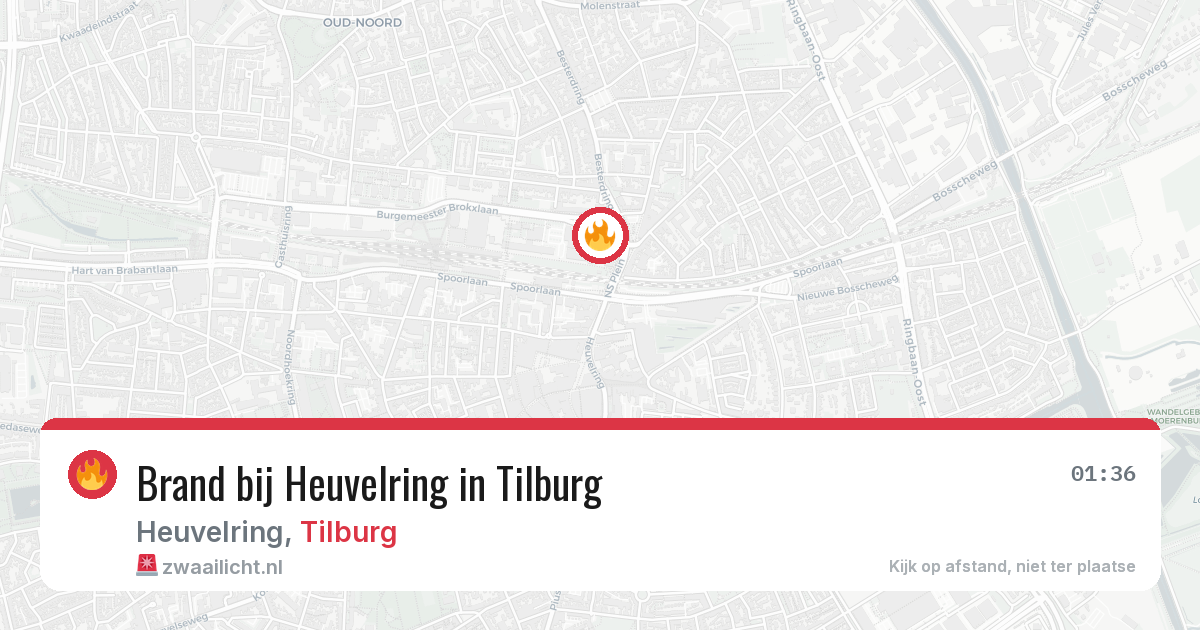 Brand bij Heuvelring in Tilburg — 25 jul 2026