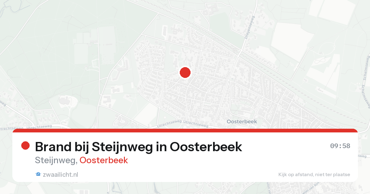 Brand bij Steijnweg in Oosterbeek — 17 aug 2026