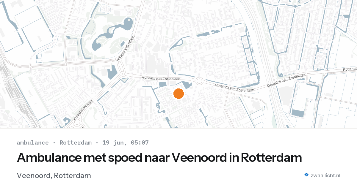 Ambulance met spoed naar Veenoord in Rotterdam — 19 jun 2026