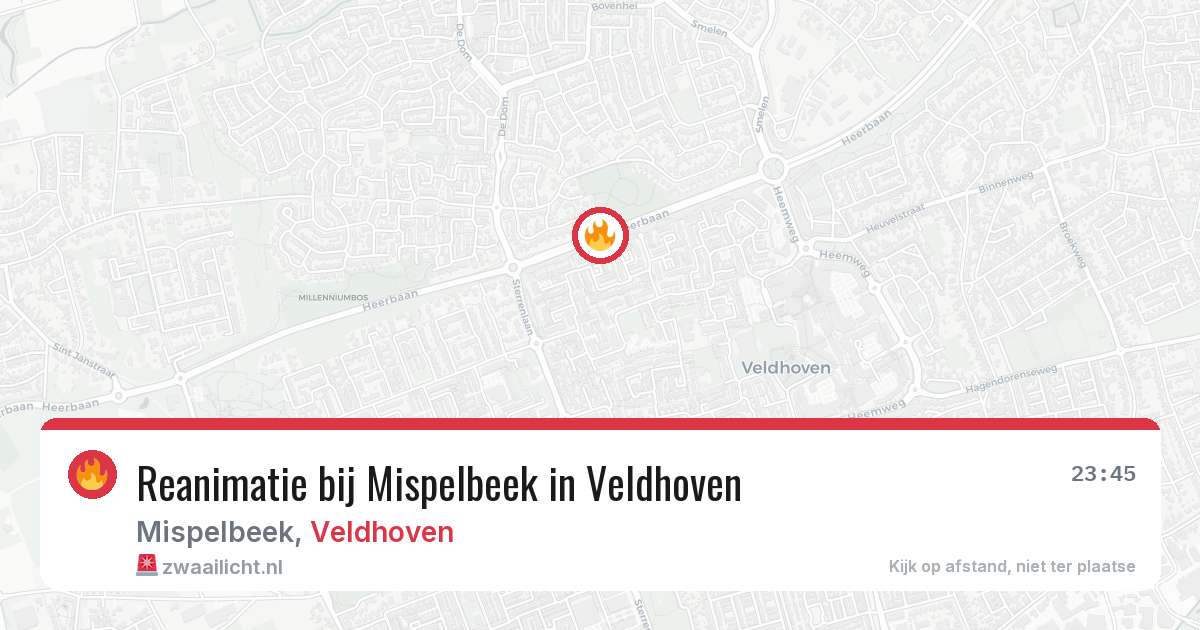 Reanimatie bij Mispelbeek in Veldhoven — 8 jul 2026