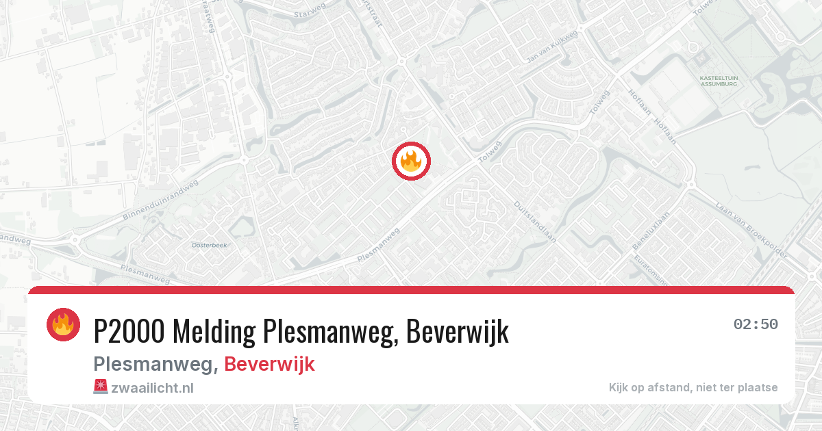 P2000 Melding Plesmanweg, Beverwijk — 5 aug 2026