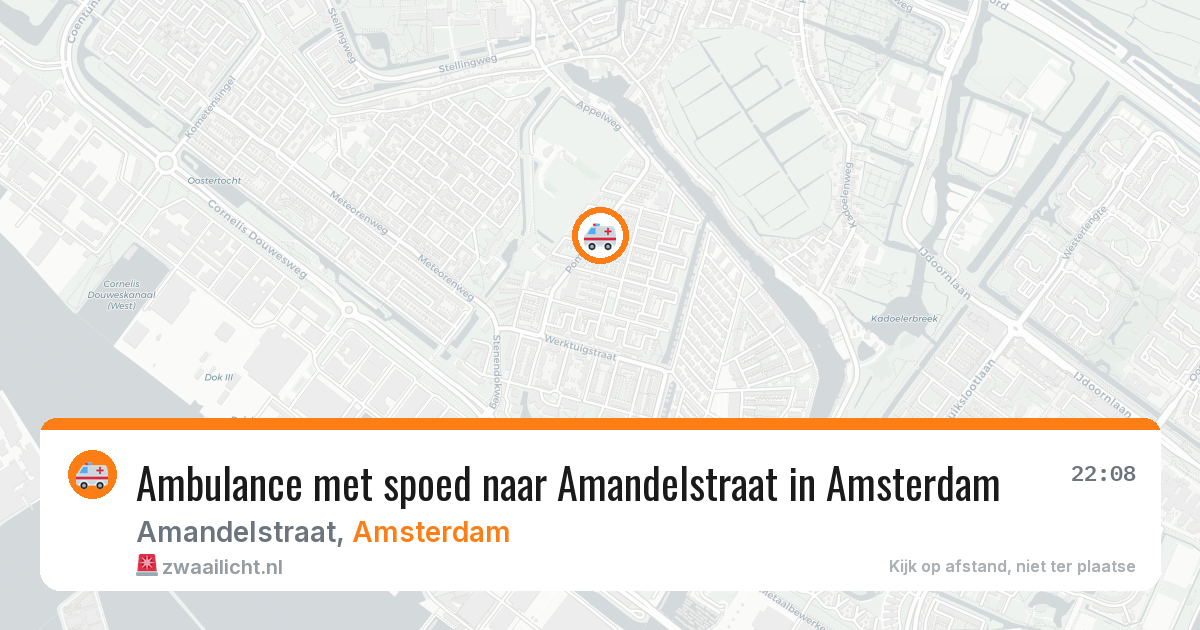 Ambulance met spoed naar Amandelstraat in Amsterdam — 23 jun 2026