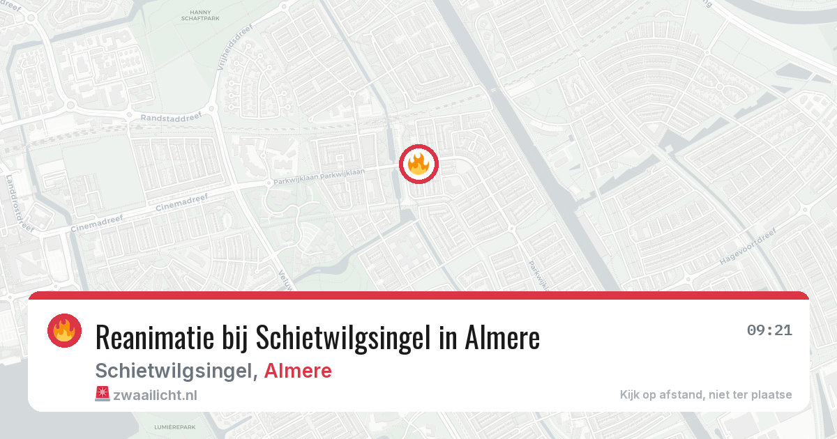Reanimatie bij Schietwilgsingel in Almere — 23 jun 2026