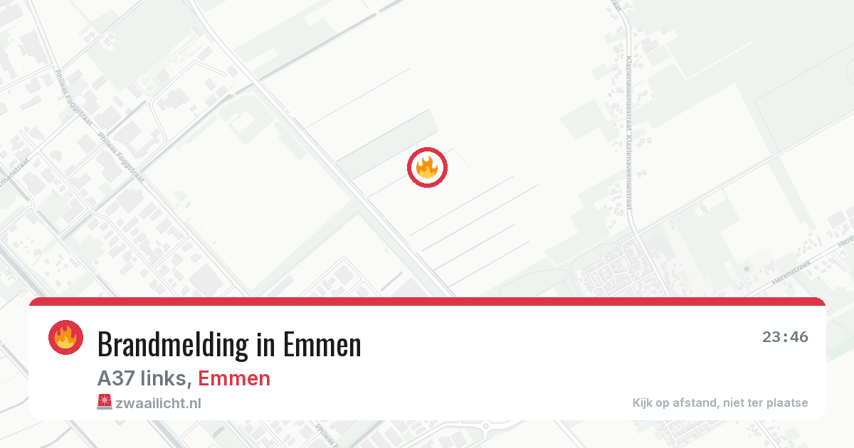 Brandmelding in Emmen — 22 jun 2026