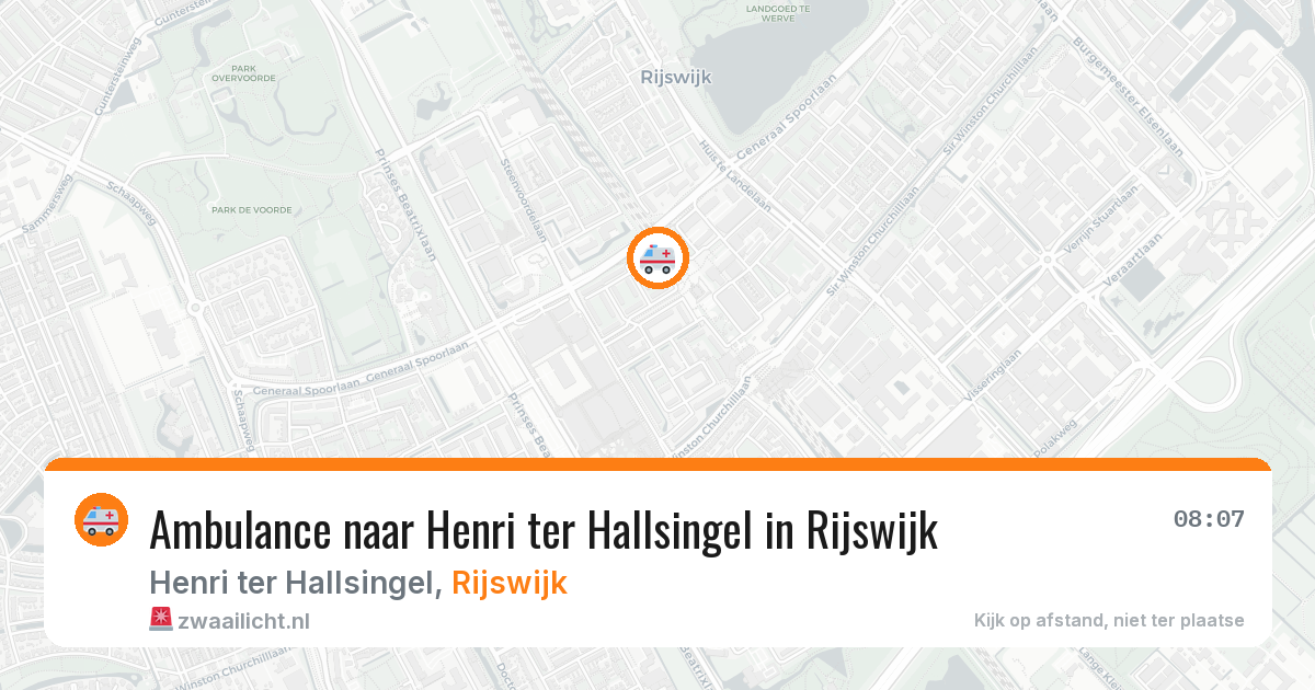 Ambulance naar Henri ter Hallsingel in Rijswijk — 11 aug 2026