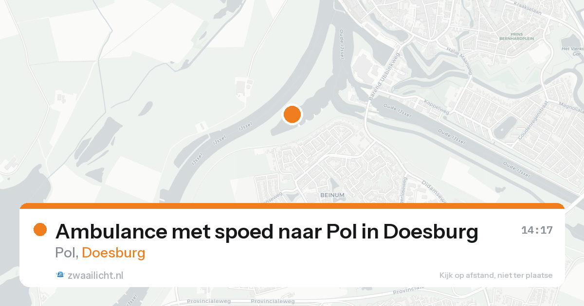 Ambulance met spoed naar Pol in Doesburg — 31 mei 2026