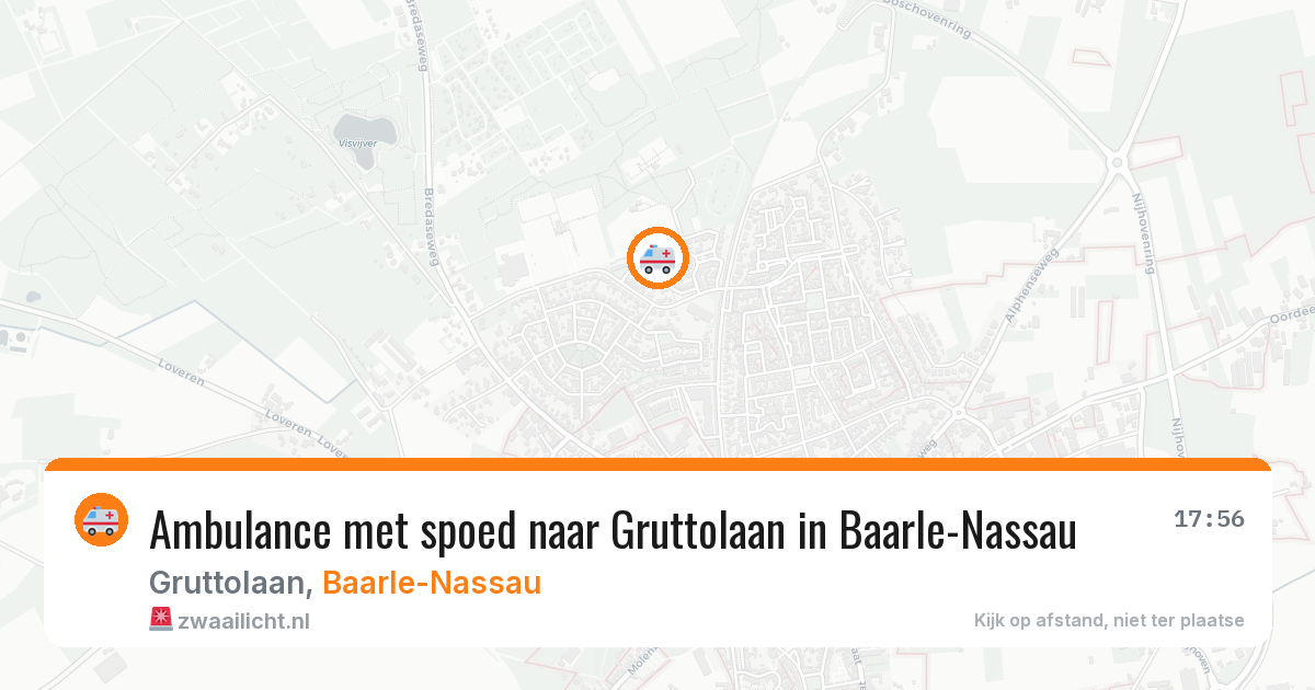 Ambulance met spoed naar Gruttolaan in Baarle-Nassau — 6 mei 2026