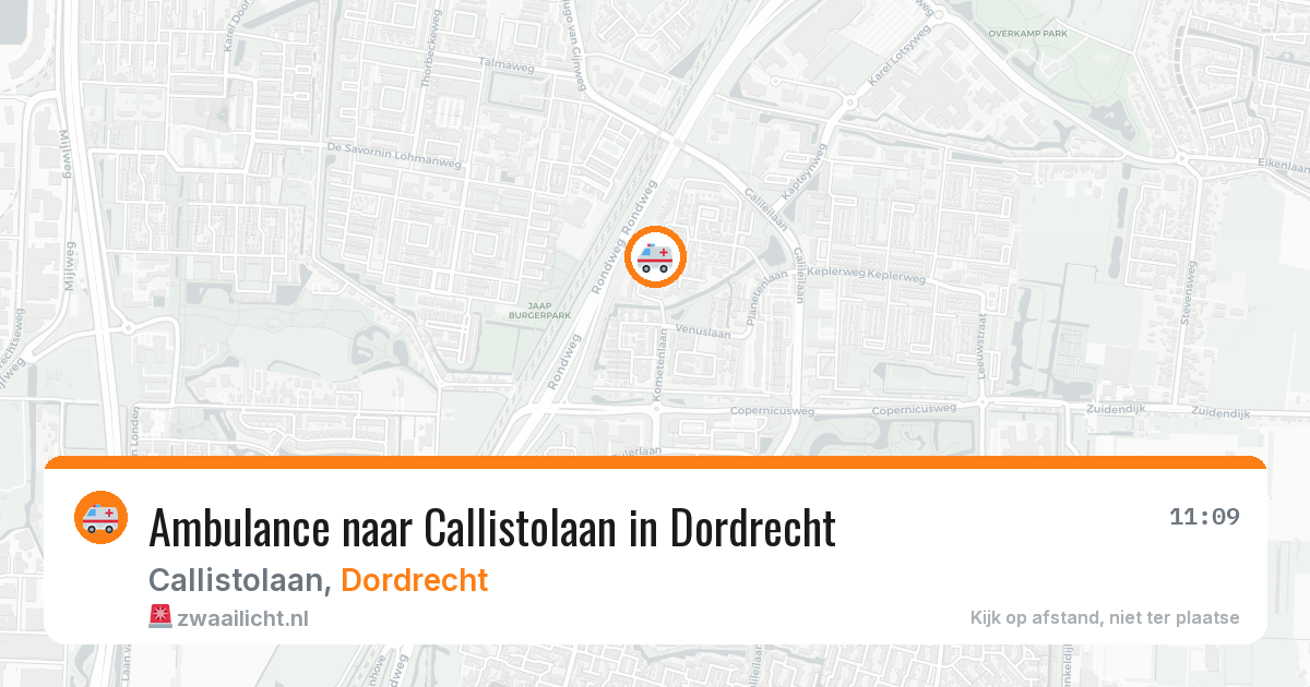 Ambulance naar Callistolaan in Dordrecht — 11 jun 2026