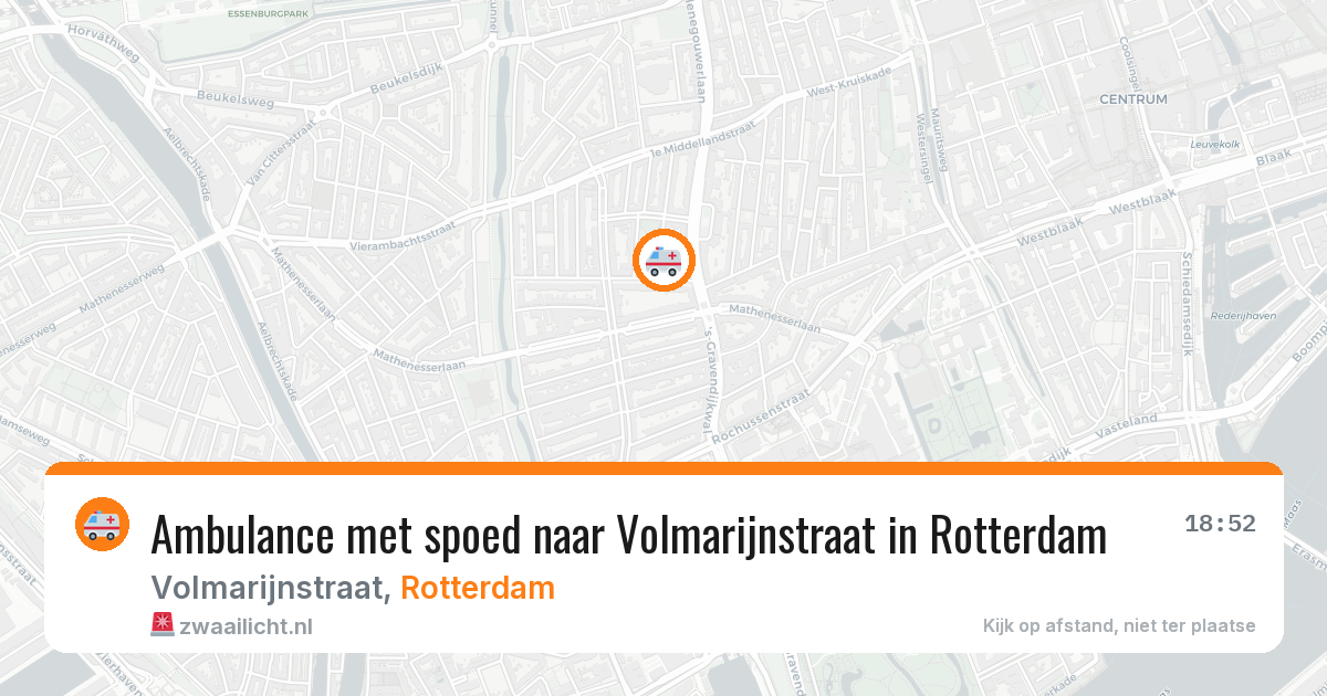 Ambulance met spoed naar Volmarijnstraat in Rotterdam — 30 apr 2026