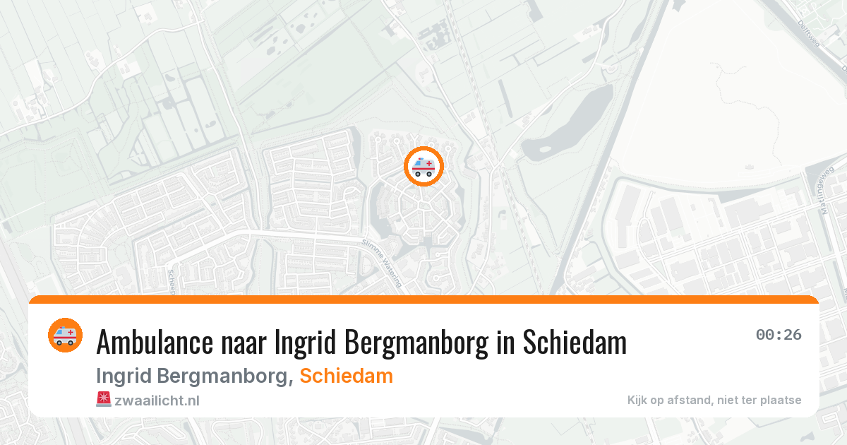 Ambulance naar Ingrid Bergmanborg in Schiedam — 6 apr 2026