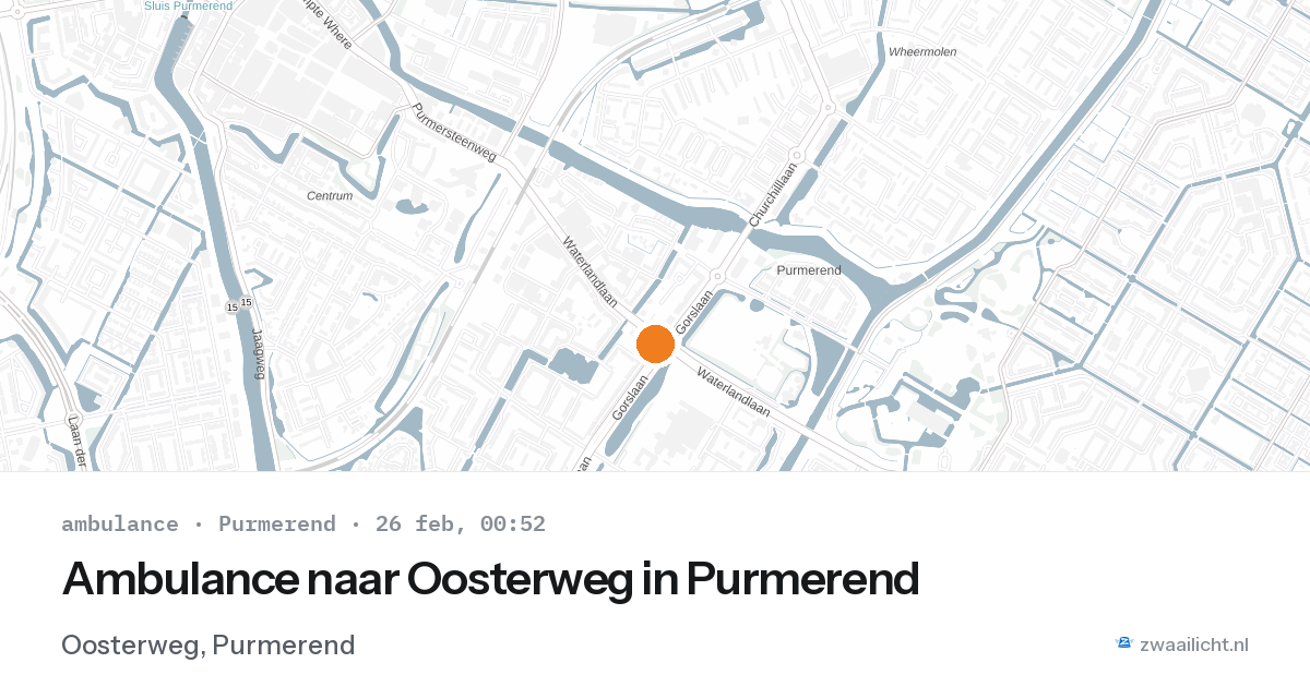 Ambulance naar Oosterweg in Purmerend — 25 feb 2026
