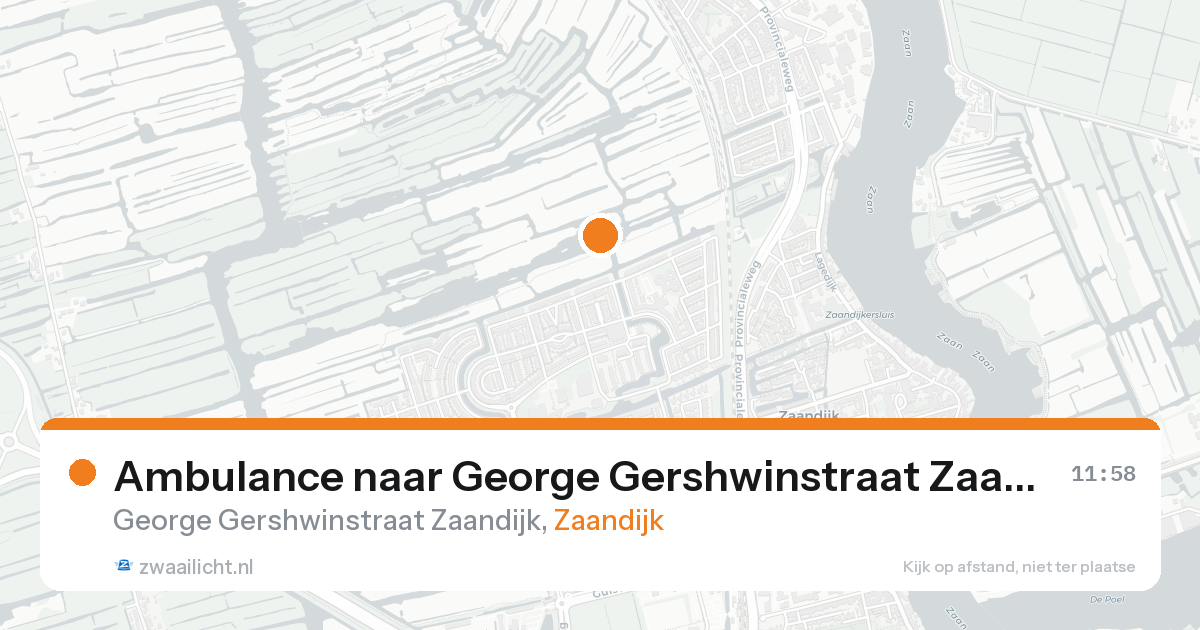 Ambulance naar George Gershwinstraat Zaandijk in Zaandijk — 3 jul 2026