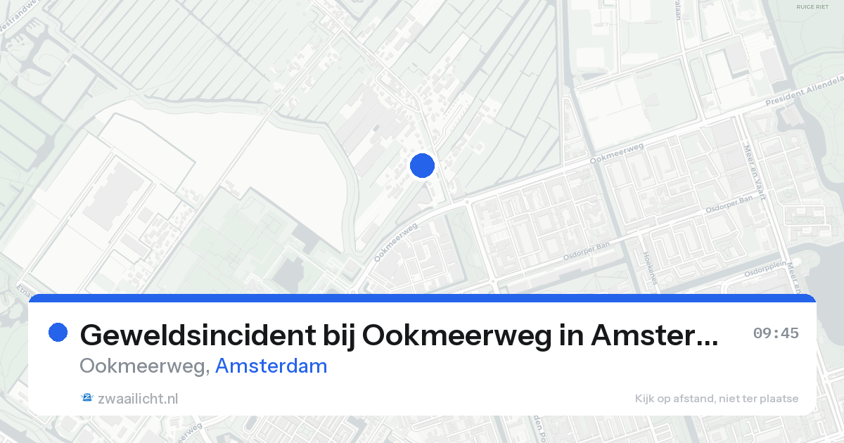 Geweldsincident bij Ookmeerweg in Amsterdam — 25 aug 2026