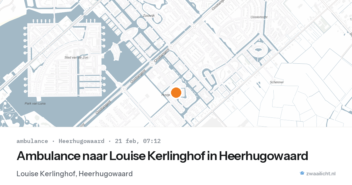 Ambulance naar Louise Kerlinghof in Heerhugowaard — 21 feb 2026