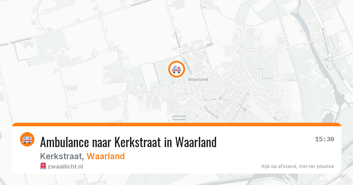 Ambulance naar Kerkstraat in Waarland — 7 jun 2026