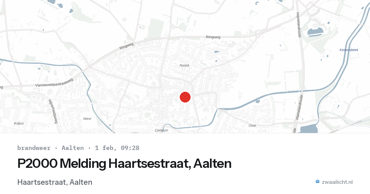 P2000 Melding Haartsestraat, Aalten — 1 feb 2026
