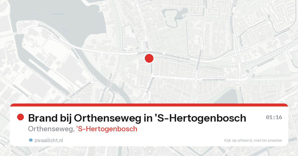 Brand bij Orthenseweg in 'S-Hertogenbosch — 24 aug 2026