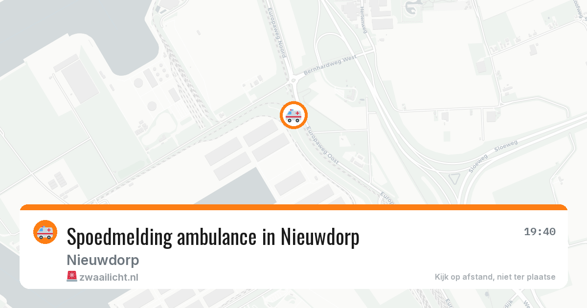 Spoedmelding ambulance in Nieuwdorp — 11 aug 2026