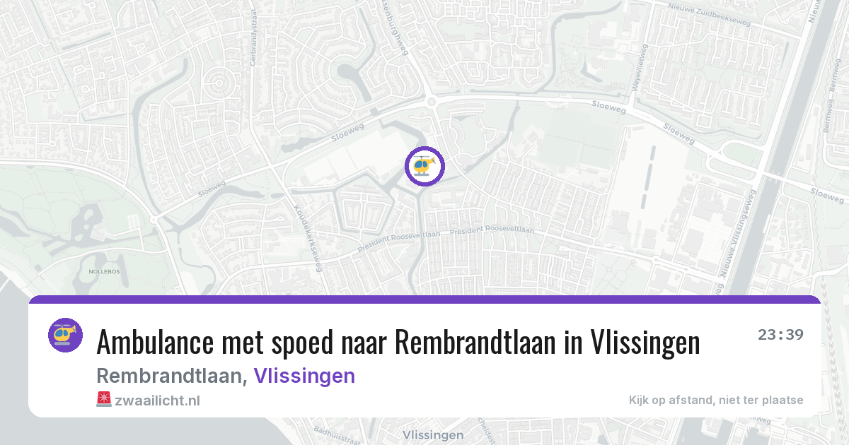 Ambulance met spoed naar Rembrandtlaan in Vlissingen — 24 jul 2026