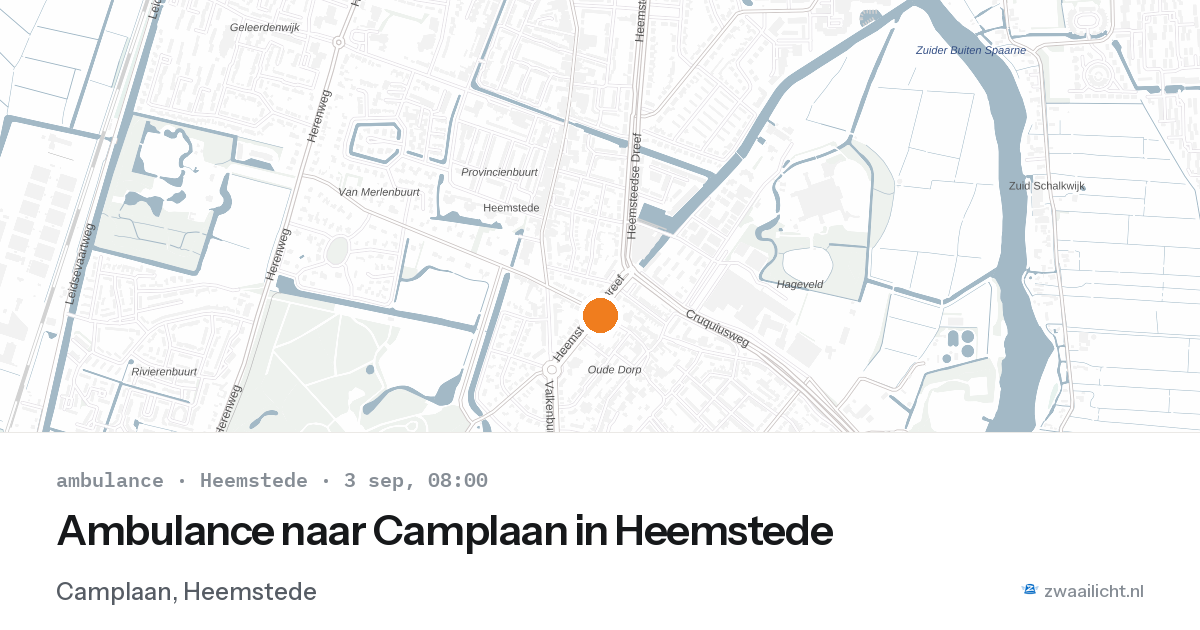 Ambulance naar Camplaan in Heemstede — 3 sep 2026