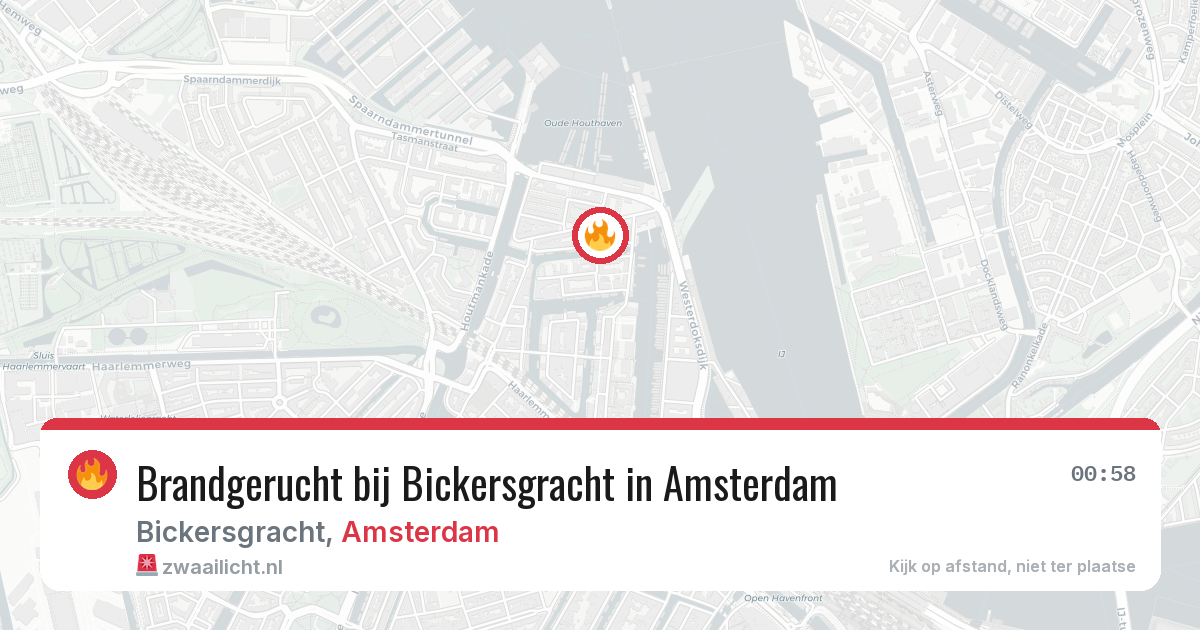 Brandgerucht bij Bickersgracht in Amsterdam — 10 jul 2026